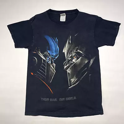 Vintage Transformers Movie Promo 2007 Megatron Optimus Prime T-shirt Small • $33