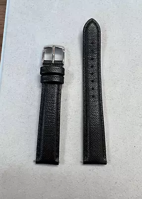 Authentic Michele Black Calfskin Leather Band Strap MS16AA060018 16mm • $45