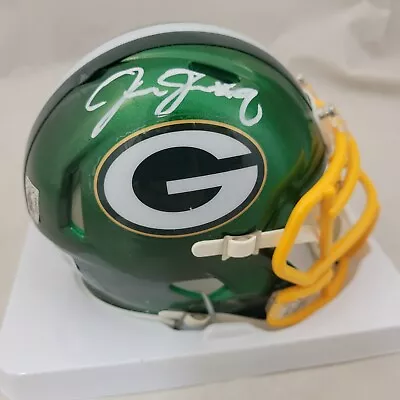 Josh Jacobs Signed Green Bay Packers Flash Speed Mini Helmet Beckett Qr • $229.99