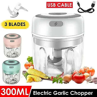 Electric Garlic Chopper Food Chopper Vegetable Chopper Grinder Blender Crusher • $24.99