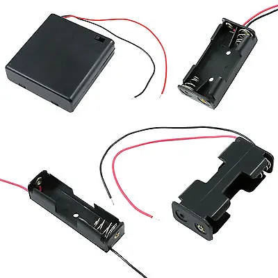 AA / AAA / 9V / PP3 Battery Holder/Connector Enclosed Or Open With Switch • £8.49