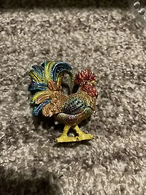 Jeweled Rucinni Rooster Trinket Box • $22.95