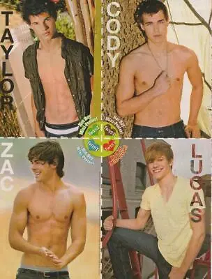 Taylor Lautner Zac Efron Cody Liinley Teen Magazine Pinup Clipping Pix Shirtless • $3.50