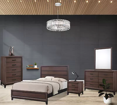 Kings Brand Furniture – Athens 5-Piece Queen Size Bed Bedroom Set Brown / Black • $945.99