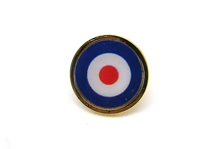 Mod Target RAF Symbol Badge Lapel Pin Gift Round Silver • £2.99