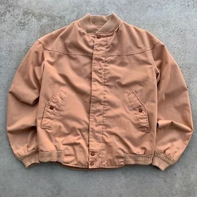 Vintage 70s Mechanic Pink Zip Up Jacket Size M • $35