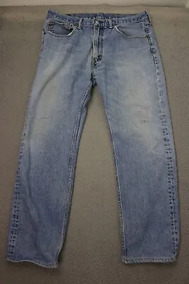 Levi's Jeans Mens 36x32 Blue Denim  505 Straight Leg Cotton • $9.56