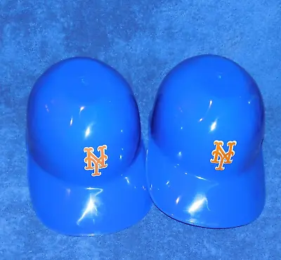 Vintage 1980s MLB New York Mets Adult Full Size Batting Helmet Hat Lot Of 2 • $12.88