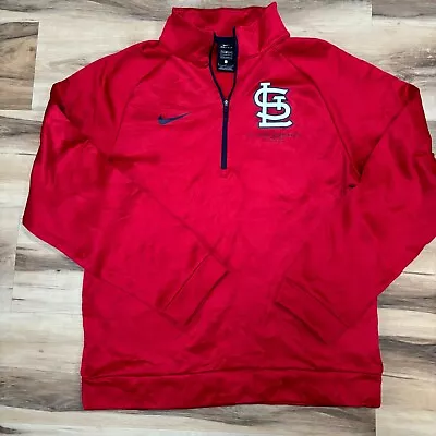 St. Louis Cardinals Shirt Mens Small Nike Dri Fit 1/4 Zip Pullover MLB • $26.95