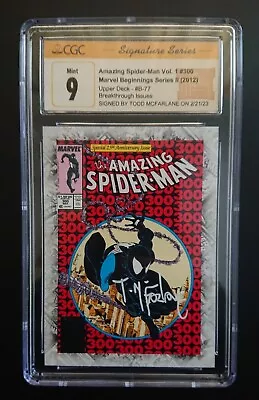 2012 Marvel Spider-Man Card #300 - Todd McFarlane Signed Auto Autograph - CGC 9 • $256.73