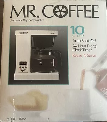 Vintage 1991 Mr. Coffee SRX55 10-Cup Automatic Brewing System White Coffee Maker • $65