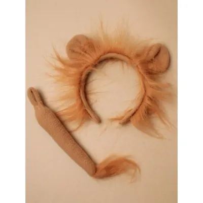 £5.75 • Buy .lion Mane Headband Aliceband & Tail Costume - Kids Animal Party Fancy Dress Up