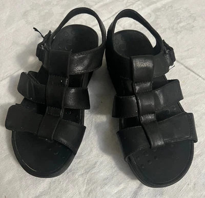 £15.22 • Buy VIONIC Women's Strappy Adjustable Black Sandals Orthaheel Size 6 US 4 UK 37 EU