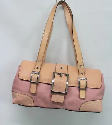 Vintage Maxx New York Women's Shoulder Bag Handbag Genuine Leather Pink Orange • $25