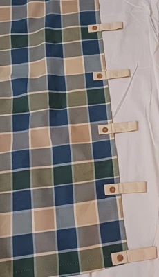 £32.35 • Buy Thomasville Home Furnishings Curtain Panels  (4)  Tan/Cream/Blue/Green Plaid