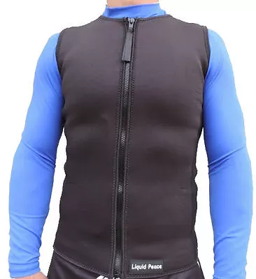 $34 • Buy Men’s 2mm Wetsuit Vest, Full Front Zip, Warmth & Mobility, Sizes: Small-2XL,Sale