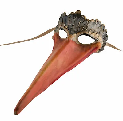 Mask From Venice - Bird - Long Bec - Paper Mache - Handmade - Single -1742 • $94.15