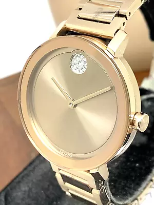 Movado Women's Watch 3600650 Bold Rose Gold Swiss Quartz Stainless Steel 34mm • $296.97