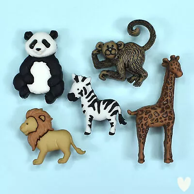 £2.99 • Buy DRESS IT UP Buttons Wild Thing 3600 Panda Monkey Gorilla Lion Giraffe