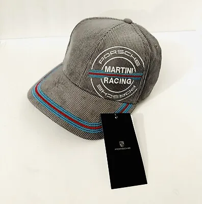 Porsche Baseball Hat Martini Racing NWT Gray Corduroy • $44.99