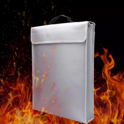 Fireproof Fire Resistant Document Bag  Pouch Passport Money Laptop R7D1 • £16.94