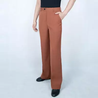Men Ballroom Latin Dance Pants Straight Fit Modern Smooth Practice Trousers • $34.78