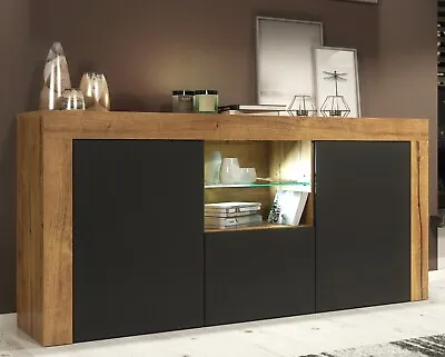 TV Unit Cabinet  145cm Sideboard Cupboard High Gloss / Matt  Doors With Free LED • £159.90