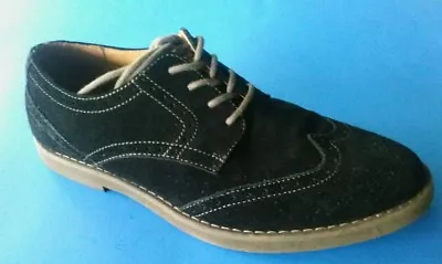 Marc Anthony Mens Black Suede Leather Wingtip Oxford Shoes 8 Med. • $22.95