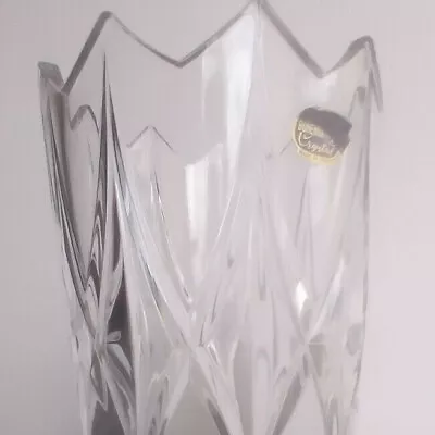 BOHEMIA CRYSTAL VASE 8  Czech Republic COLLECTION Vintage • $19.50