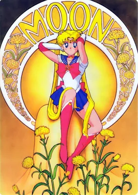 $20 • Buy Sailor Moon R Shitajiki Pencil Board Movic 1093A Art Deco MOON