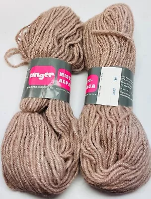 Unger Misti Alpaca /Acrylic Yarn Lot Of 2   Tan New Vintage • $16.85