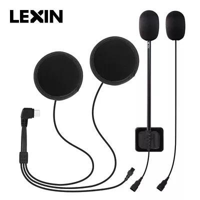 Type-C Motorcycle Bluetooth Helmet Headsets With Clip For LEXIN LX-B4FM Intercom • $19.99