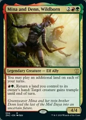 1x MINA AND DENN WILDBORN - Elf - Commander - MTG - NM - Magic The Gathering • £2.99