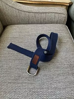 VINTAGE Polo Ralph Lauren  Blue Canvas Belt Double  D Ring 51” • $19.99