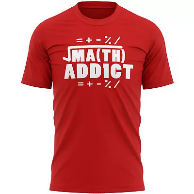 Math Addict T Shirt Funny Maths Fun Mathematics Gifts For Him Or Her School T... • £12.95