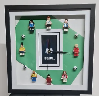 £39.99 • Buy Football Player Mini Figure Clock Frame Picture Printed Choose Frame Colour Gift
