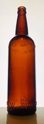 VINTAGE BOTTLE AMBER BROWN BEER  ‘NSW BOTTLE COMPANY’ BOTTLE 26Oz 1944 Label • $19.99