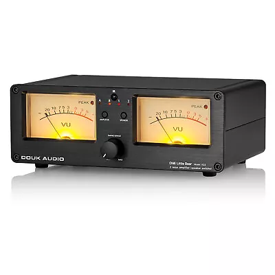 Douk Audio VU3 Amplifier/Speaker Selector Box Dual Analog VU Meter DB Display • $129.99