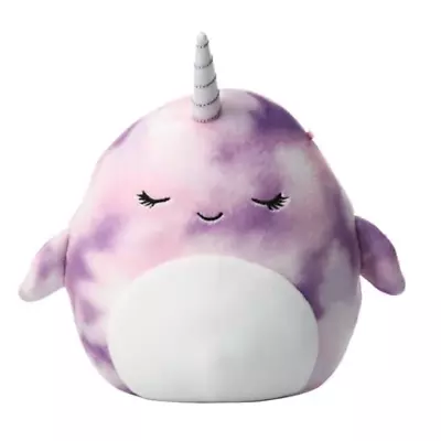 KellyToys 8  Squishmallows Plush Nabila The Narwhal Purple Tie-Dye NWT NIP • $12