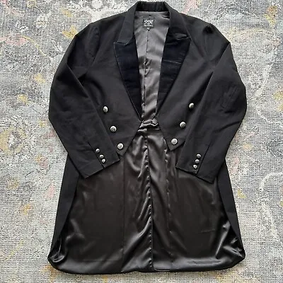 Vtg Shrine Gothic Vampire Military Victorian Tailcoat Coat Jacket Steampunk XL • $199.99