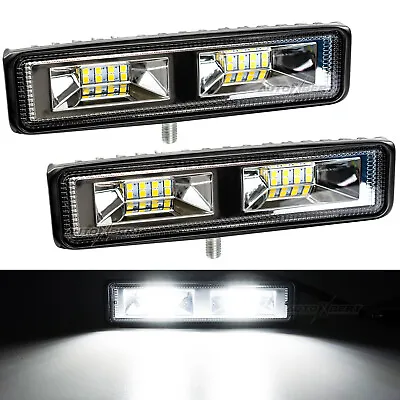 2X 6  Inch LED Light Bar CREE Slim Offroad Driving Work Reverse Fog Lamp 12-24V • $16.51