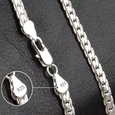925 Sterling Silver Luxury Brand Design Noble Necklace Chain For Woman &Men • $11.89