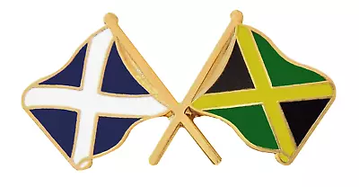 Jamaica Flag & Scotland Flag Friendship Courtesy Pin Badge • £6.25