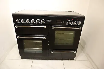 Rangemaster Kitchener 110 Range Cooker In Black & Chrome Full Electric REF C38 • £1290