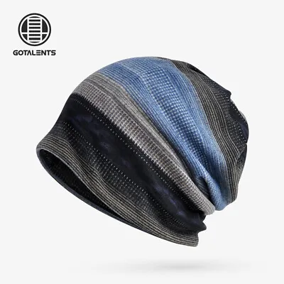 Beanie Hats Scarf Unisex Men Women Knitted Hats Ski Slouch Winter Warm Caps Blue • $7.99