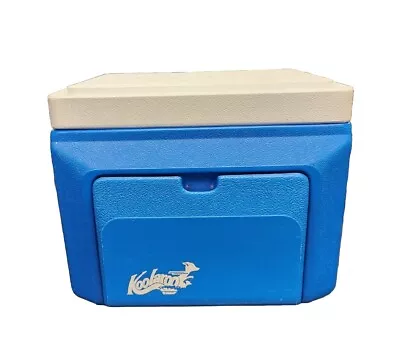 Vtg Thermos Koolaroo 15 Qt Cooler MODEL 7915 FLAT TOP W/ Pockets Handle Blue • $30