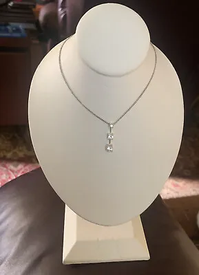 £4.90 • Buy 7.5  Tall White Leatherette Jewelry Necklace Display Bust Stand