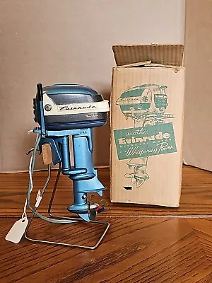Vintage K&O 1957 EVINRUDE Big Twin 35HP Toy Outboard Boat Motor Boxed Running L2 • $1095