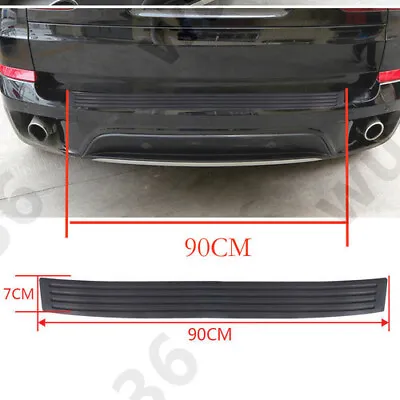 Car Rear Bumper Guard Protector Trim Cover Sill Plate Trunk Rubber Pad Kit Black • $9.74