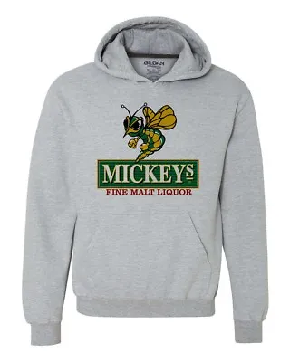 Mickeys Irish Malt Liquor Beer Hoodie 80's Retro Beer Cotton Graphic Sweatshirt • $39.99